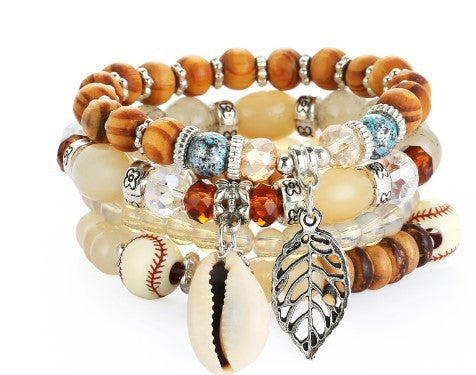 Brazalete de vidrio multicapa de borla mayorista